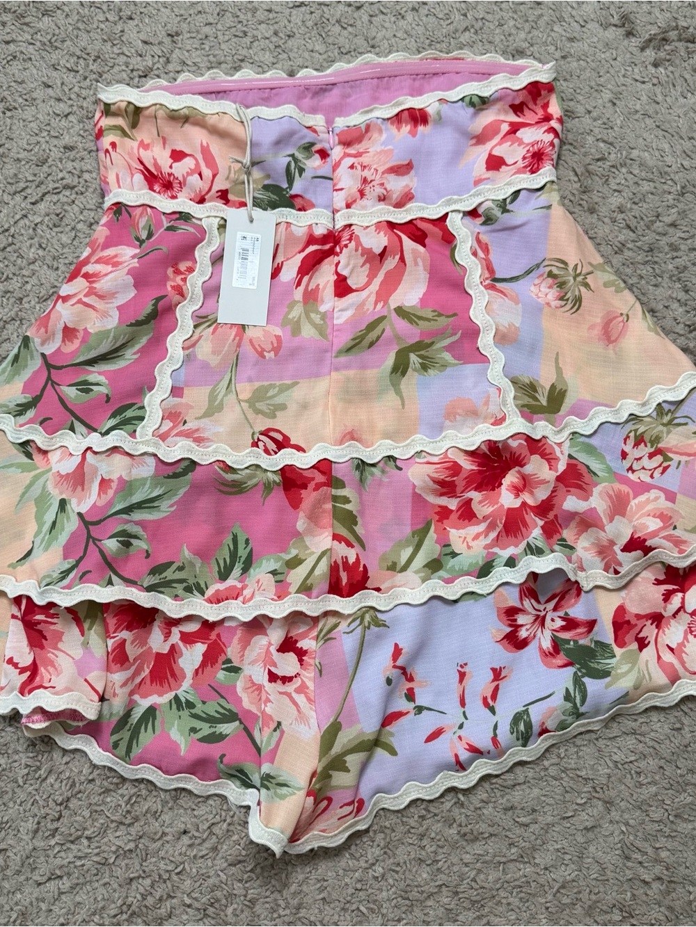 Altar’d State Floral Strapless Romper Size Small NWT Romantic Beachy One-piece - Picture 4 of 9